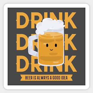 Drinking Beer Sticker